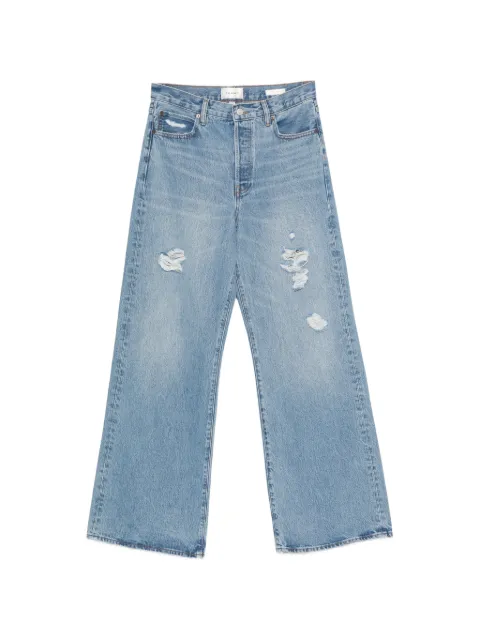 FRAME The Loose distressed wide-leg jeans Blue 2002874