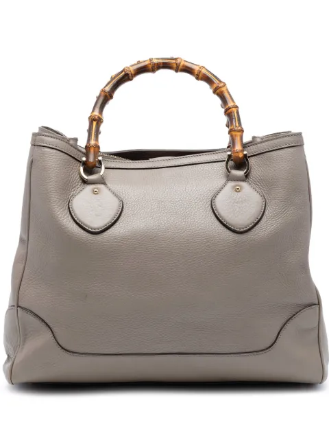 Gucci Pre-Owned 2016-2026 Medium Leather Bamboo Diana tote bag Brown MADQ2SCAWKKI1PQE
