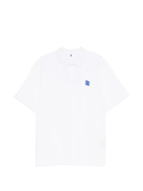 Ader Error TRS logo-patch polo shirt White BO42FYPL0201