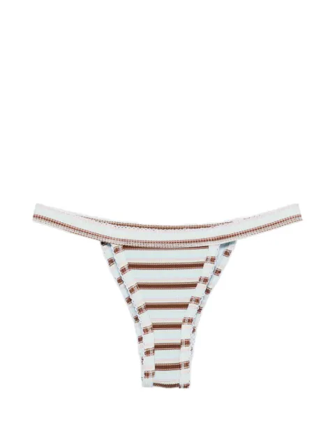 Frankies Bikinis stripe-pattern bikini bottoms Blue 11156TH