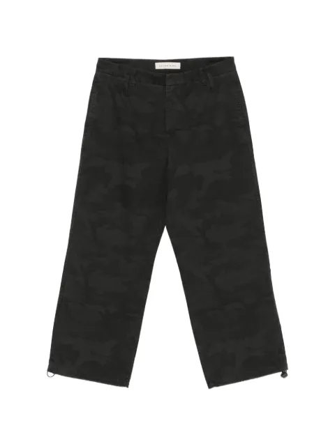 STAY HUMAN ON EARTH camouflage-pattern trousers Black S26300