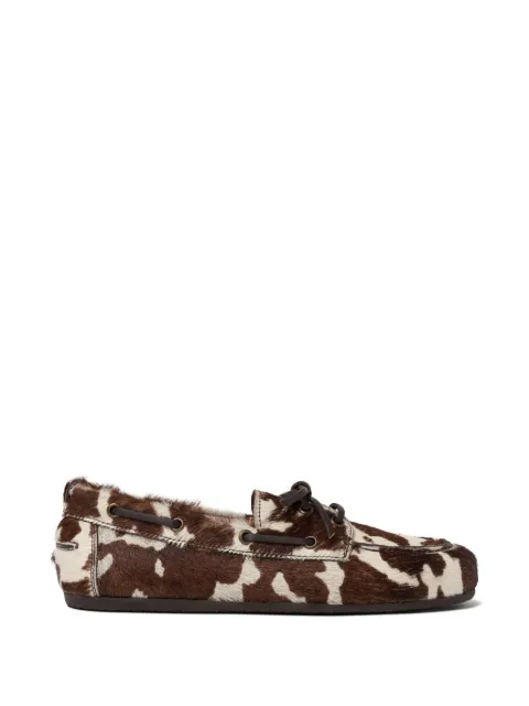 Scarosso Avery pony boat shoes Brown AVERYBOATCOWPONY