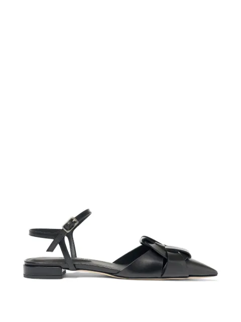 Scarosso Amanda woven pointed pumps Black AMANDABALLBLACALF