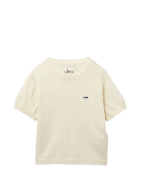 APEE™ by *A BATHING APE® logo-embroidered T-shirt Neutrals 00CKNM202322L
