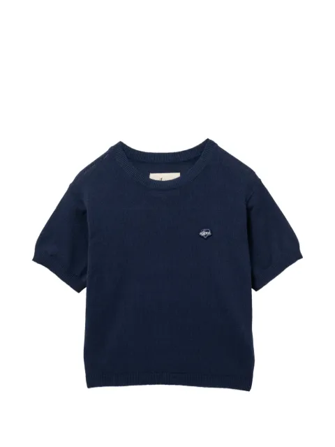 APEE™ by *A BATHING APE® logo-patch short-sleeve jumper Blue FFHK0PXKNAS472A6QNYX00S