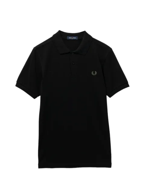 Fred Perry logo-embroidered short-sleeve polo shirt Black FFHKFPXPOCM6000MQBKF00M