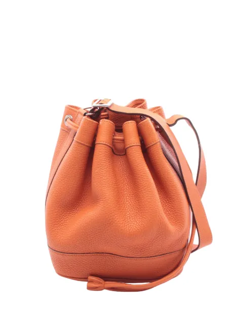 Hermès Pre-Owned 2008 Taurillon Clemence Market PM bucket bag Orange L9CRTKLOTIYZ3EV0