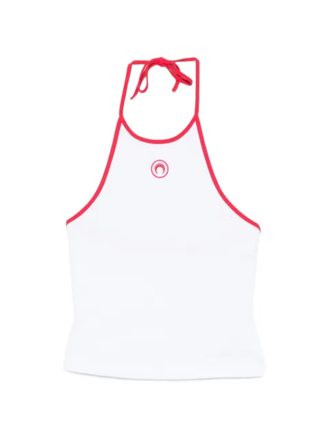 Marine Serre halter-neck top White WTO504ACJER0008WH17