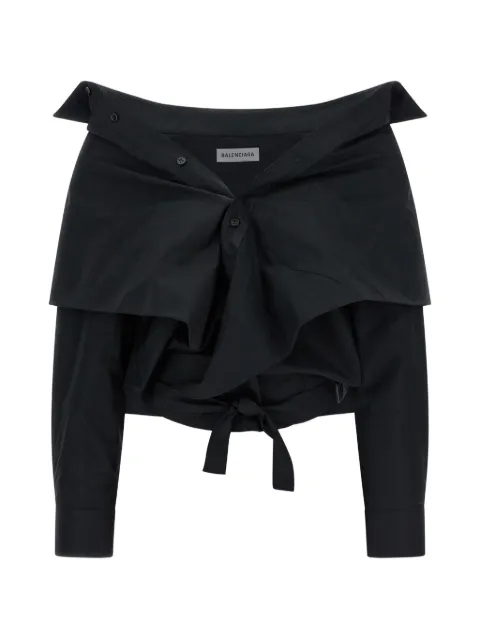 Balenciaga off-shoulder shirt Black 872123TUM20