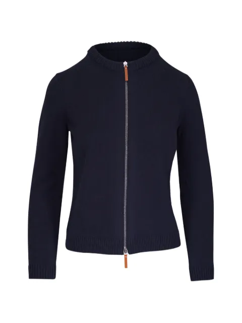 Lafayette 148 zip-up knitted cardigan Blue MWEY5VKK96479