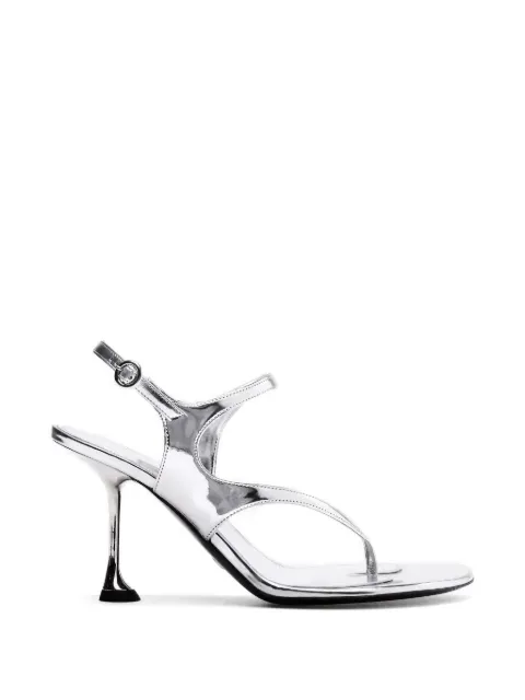Proenza Schouler leather heeled sandals Silver SH262119AF001A