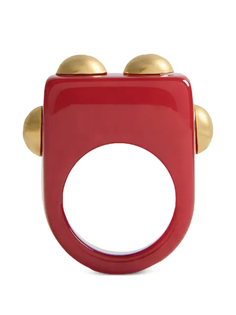 La DoubleJ Nefertiti ring Red RIN0004POL005SOLIDRE02