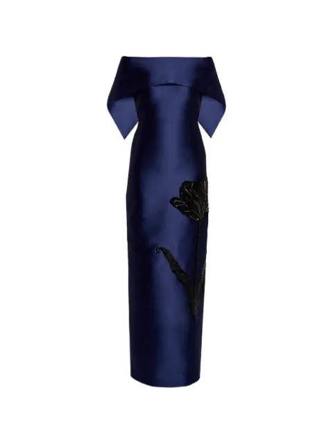 ERDEM floral off-the-shoulder dress Blue PS26G4951294018