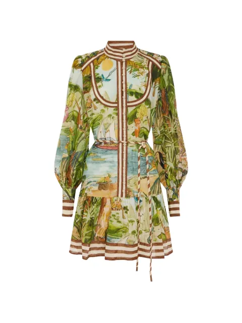 ALEMAIS Toucan Tango mini dress Green 7017D