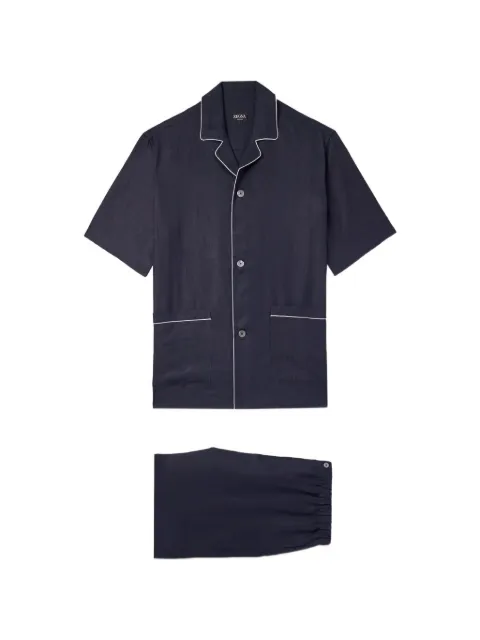 Zegna button-up pajamas Blue N6H1D1960
