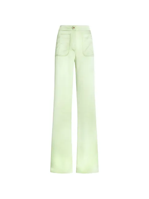 Genny patch-pocket trousers Green 80AJA178N0783
