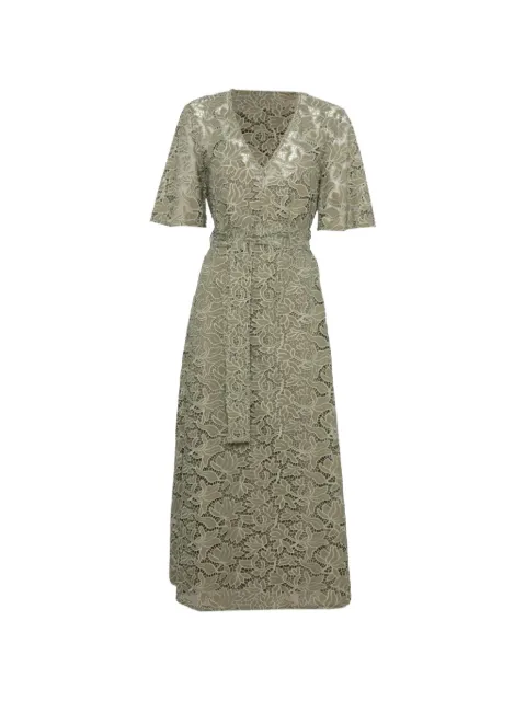 Pennyblack floral-lace belted dress Green 2611221142270003
