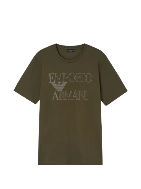 Emporio Armani logo-print T-shirt Green EM000574AF20434
