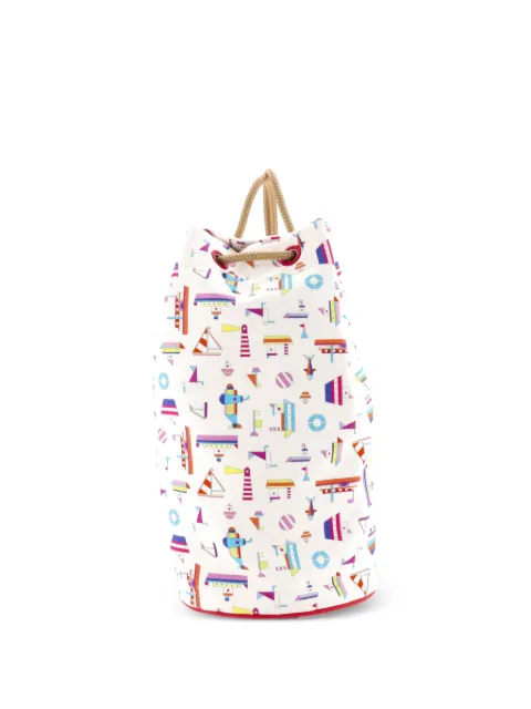Hermès Pre-Owned Petit Chalutier Duffle Bag Printed Canvas travel bag Multicolour RXEG195DB70GDR38