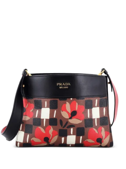 Prada Pre-Owned Bibliotheque Shoulder Bag Printed Leather Small crossbody bag Multicolour I2JOFXNRQ77O8V3L
