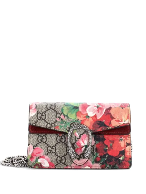 Gucci Pre-Owned Dionysus Bag Blooms Print GG Coated Canvas Super Mini crossbody bag Brown 7JBK4MD30HGRMJJW