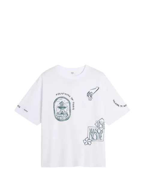 Maison Kitsuné Art Nouveau graphic-print T-shirt White QM00107KJ0119
