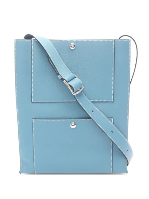 Hermès Pre-Owned 2024 Evercolor Cab H crossbody bag Blue O56JWPIF2H8F2JIR