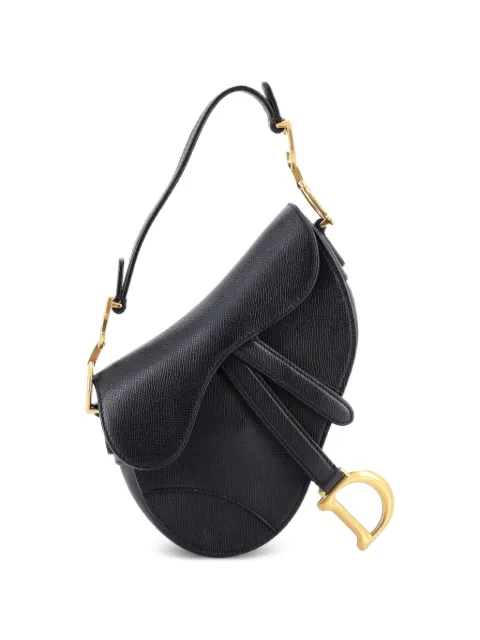 Christian Dior Pre-Owned Saddle Handbag Leather Mini shoulder bag Black CXRPHRTFV8H0IHBO