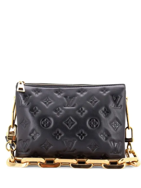 Louis Vuitton Pre-Owned Coussin Bag Monogram Embossed Lambskin BB crossbody bag Black A8M5LNTN12EQ18N1