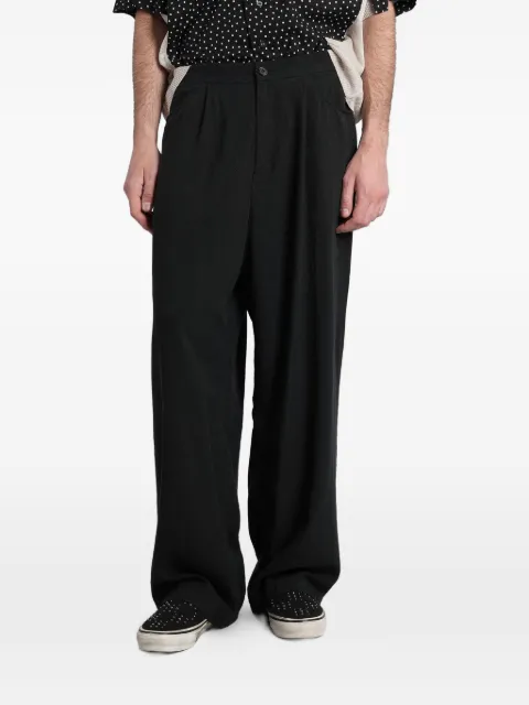 Undercover pleated wide-leg trousers Black UP1F4502