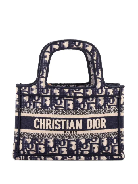 Christian Dior Pre-Owned Book Oblique Canvas Mini tote bag Blue OQE8GIOAVZF8CRWH