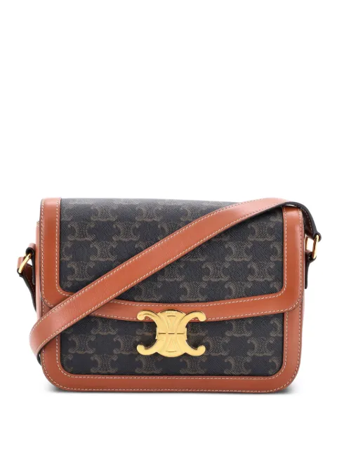 Celine Pre-Owned Triomphe Triomphe Coated Canvas Medium shoulder bag Brown ZZXHE292YMDGGO95