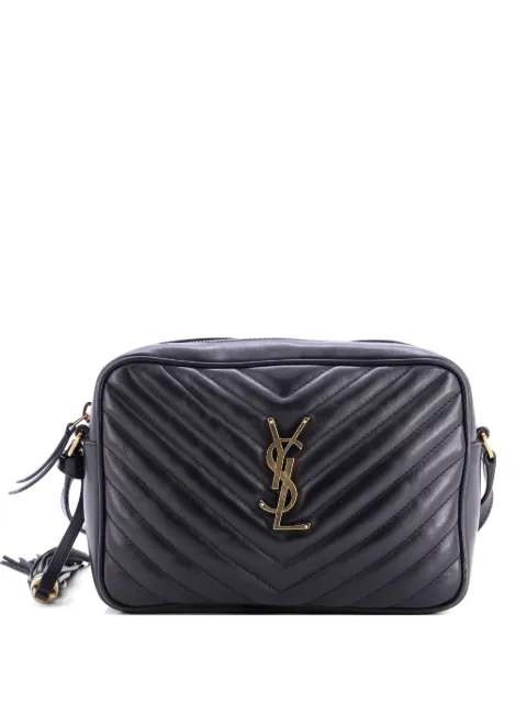 Saint Laurent Pre-Owned Lou Camera Bag Matelasse Chevron Leather Small crossbody bag Black HOK9MRZO3SV904RL