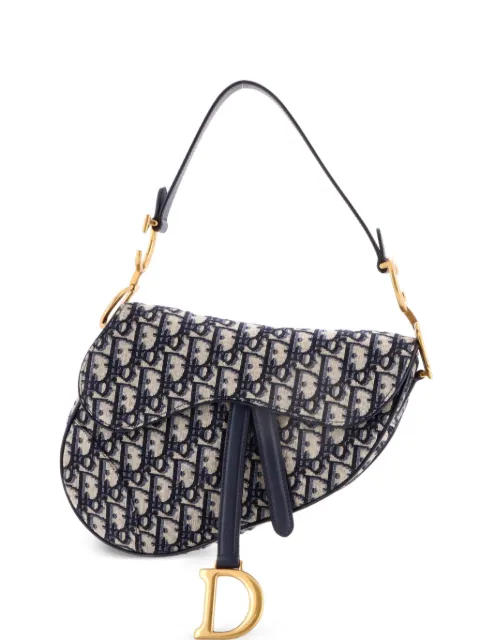 Christian Dior Pre-Owned Saddle Handbag Oblique Canvas Medium shoulder bag Blue E6WE34WGE9BPTEY9