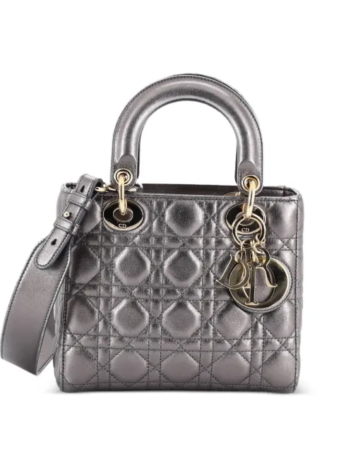 Christian Dior Pre-Owned My ABCDior Lady Dior Bag Metallic Cannage Quilt Leather shoulder bag Metallic 0G31MGLEMYTORXAR