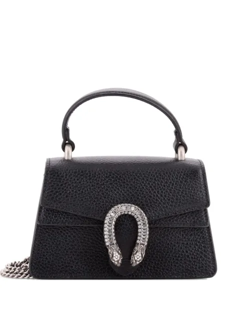 Gucci Pre-Owned Dionysus Top Handle Bag Leather with Crystals Mini satchel Black TJJ16K5FM7RZYZVR