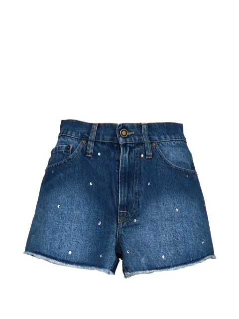 MC2 Saint Barth Musa rhinestone-embellished denim shorts Blue MUS000101030L