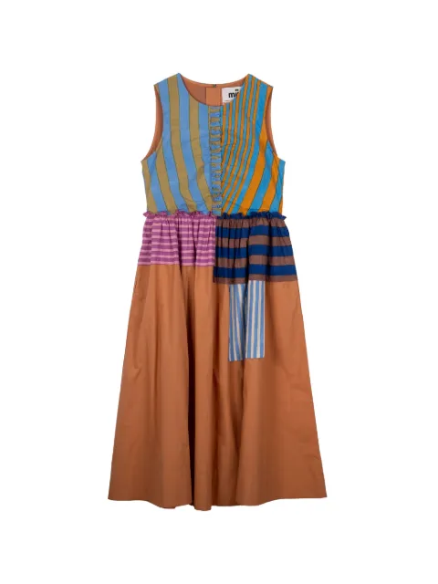 mii Ilana striped ruffled midi dress Orange 24DRESSILANA