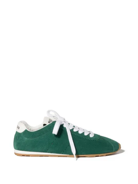 Miu Miu Plume suede sneakers Green 5E114EF005054