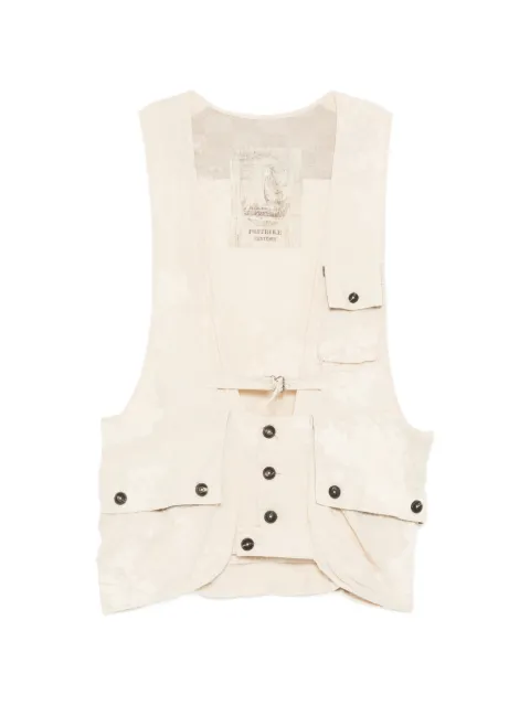 Ziggy Chen belted multi-pocket gilets Neutrals 0M2610102