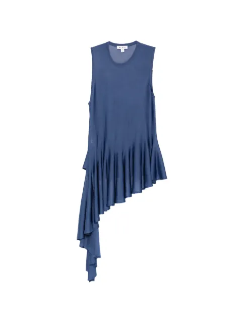 Alaïa asymmetric ruffled top Blue AA9H1483K177C