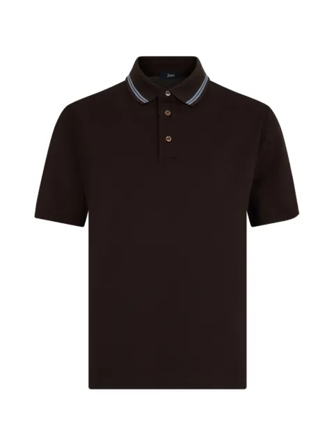Herno tipped-collar polo shirt Brown JPL00148U54016