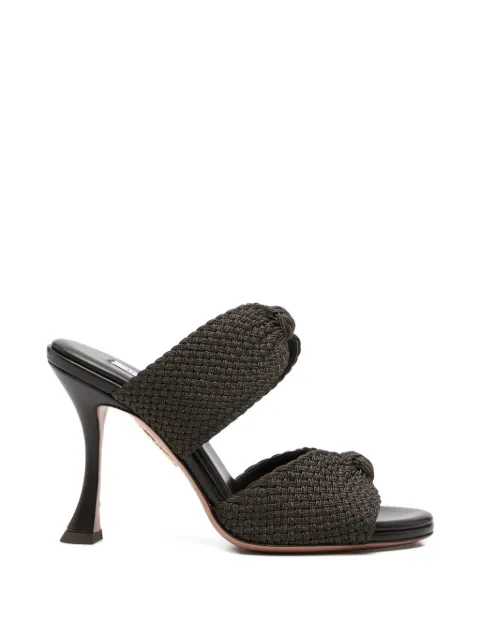 Aquazzura knot-detail woven sandals Black SMIHIGS0SOA