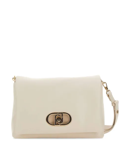 LIU JO large LaPuffy flap logo shoulder bag Neutrals AA6147E0953X0459