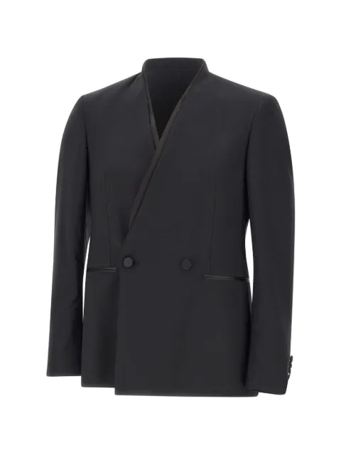 Tagliatore double-breasted V-neck blazer Black GALEX060070N5091