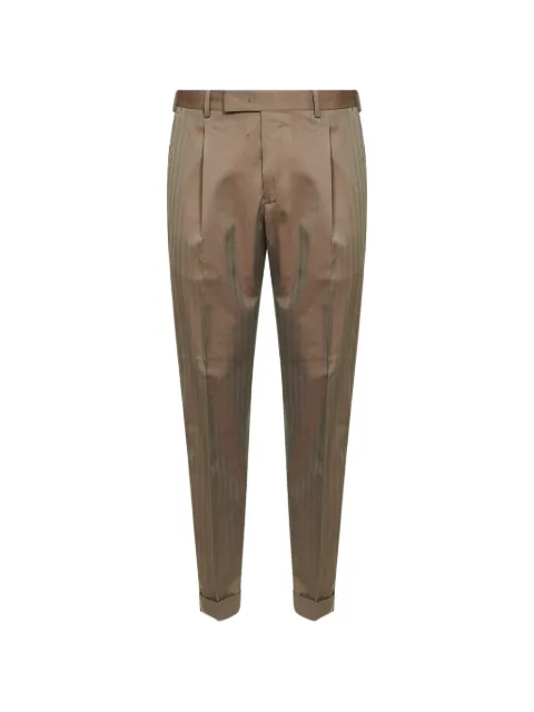 PT Torino herringbone pleated trousers Neutrals CORSZAZ40FWDMA420445