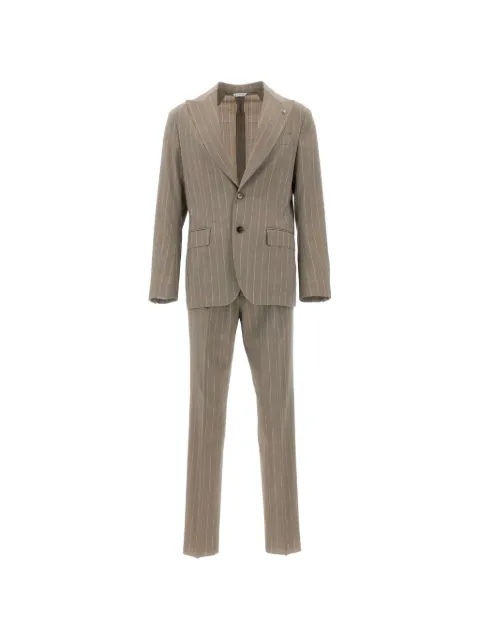 Manuel Ritz pinstriped suit Neutrals 4032A374826313325