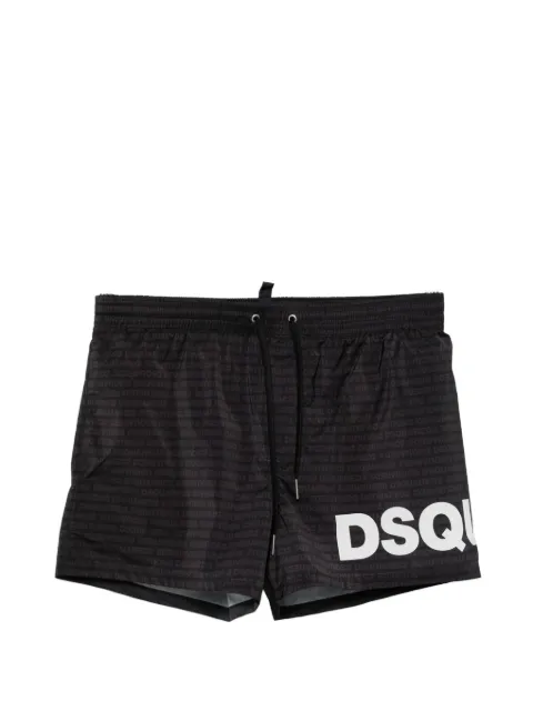 DSQUARED2 logo-print swim shorts Black D7B5C6600ISA01