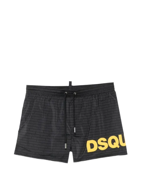 DSQUARED2 logo-print swim shorts Black D7B5C6600ISA01