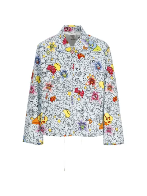 Casablanca graphic-print zip-up jacket Blue MSS26JK48101